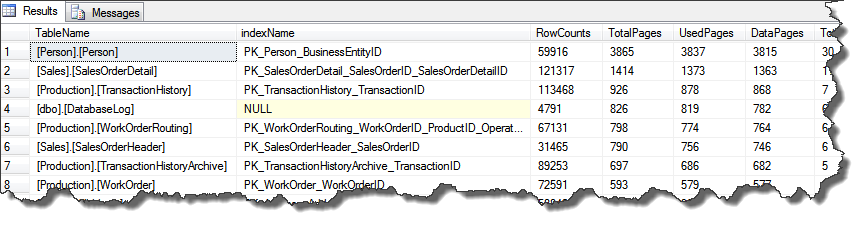 Sql Server Find Largest Tables