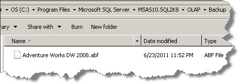2SQL Server Backing up an Analysis Services Database automatically – Part 1