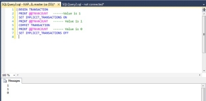 IMPLICIT transaction & BEGIN TRANSACTION in Sql Server - SQLServerGeeks
