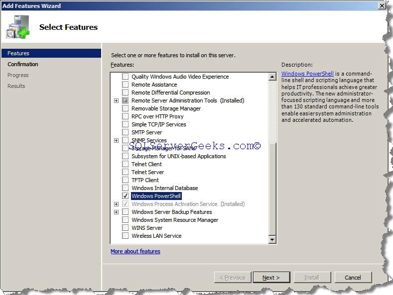 2_SQL_Server_Enable_Powershell_Feature_in_Windows_Server_2008_R2